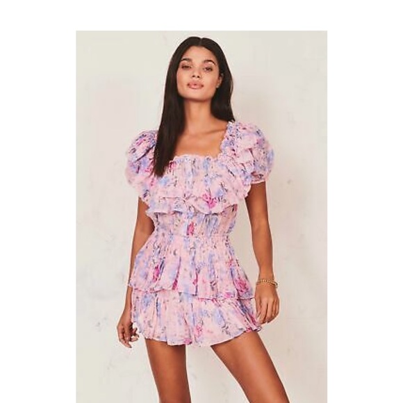 LoveShackFancy FATIMA Dress in WHISPERING LILAC - Picture 2 of 9